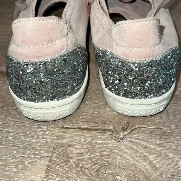 Dolce Vita Pink and Silver Glitter Sneakers - Picture 4 of 7